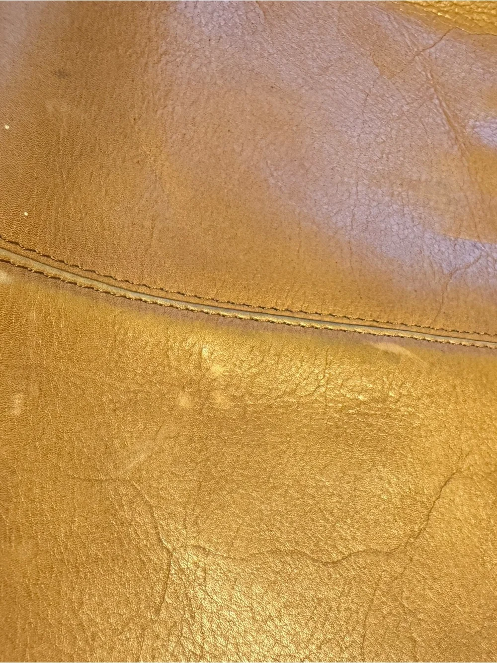 Le Donne Tan Genuine Leather Messenger Briefcase Laptop Bag